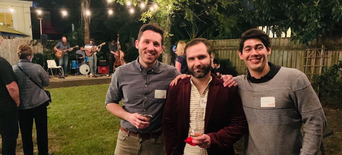 Ben, Eric and Julian at the holiday house party 2019