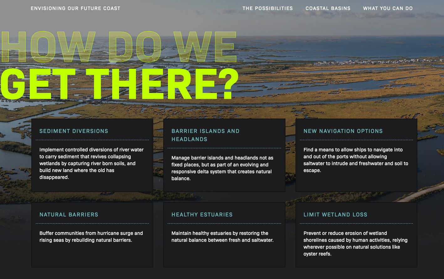 Envisioning Our Future Coast website - Deep Fried